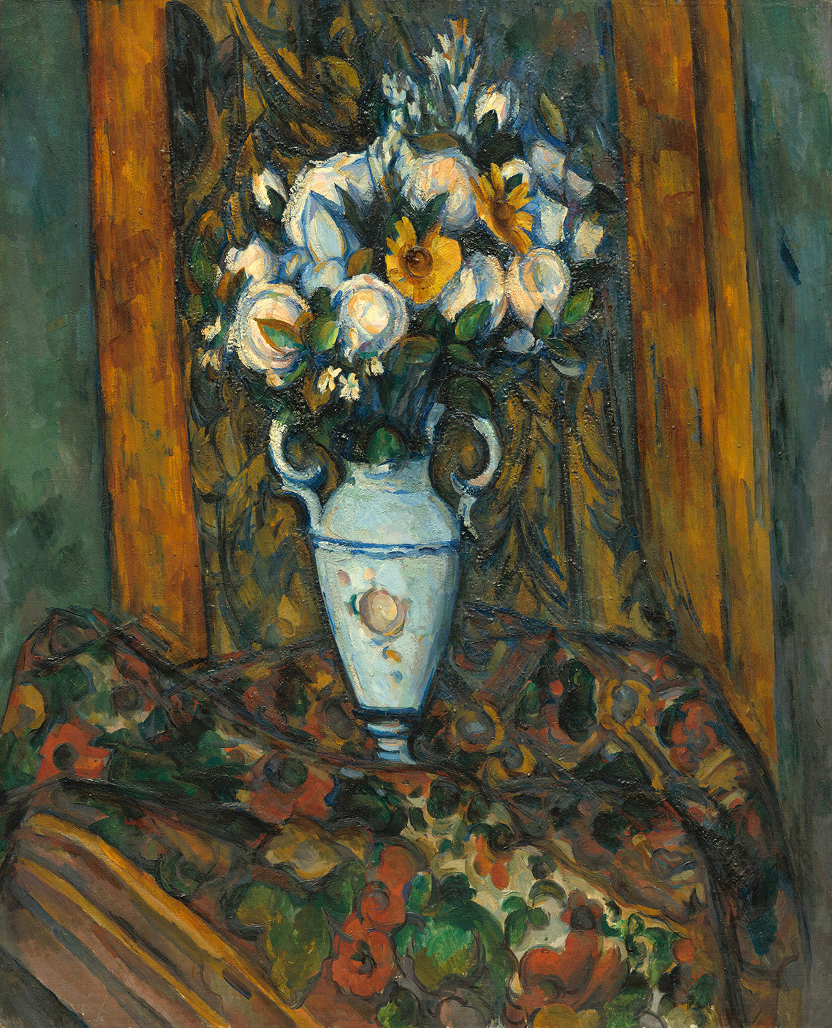 Vase of Flowers by Paul Cezanne Art Print