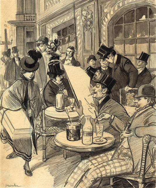 Chez Maxime by Theophile Alexandre Steinlen Art Print