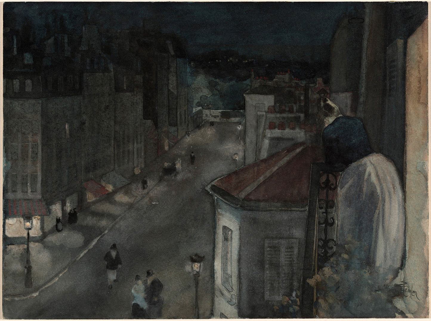 From the Sixth Floor by Theophile Alexandre Steinlen Art Print