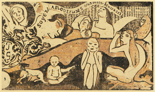 Be in Love and You will be Happy (Soyez amoureuses, vous serez heureuses) by Paul Gauguin Art Print