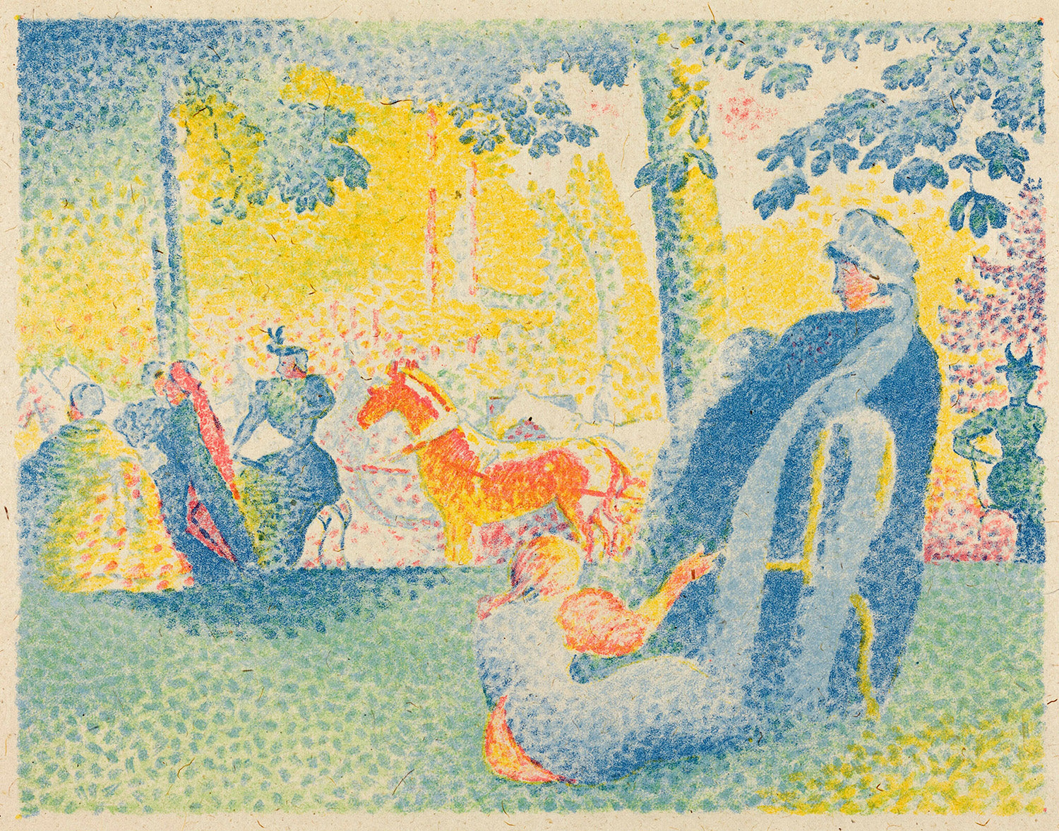 Les Champs-ElysŽes by Henri Edmond Cross Art Print