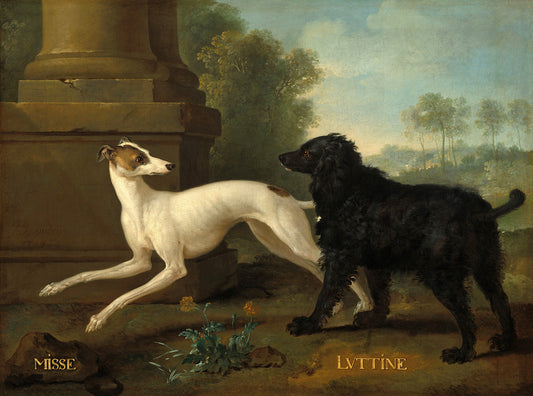 Misse and Luttine by Jean-Baptiste Oudry Art Print