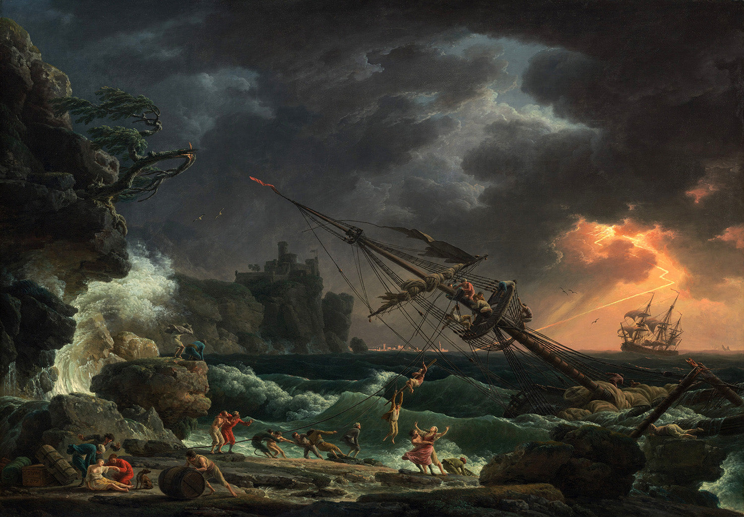 The Shipwreck by Claude-Joseph Vernet Art Print