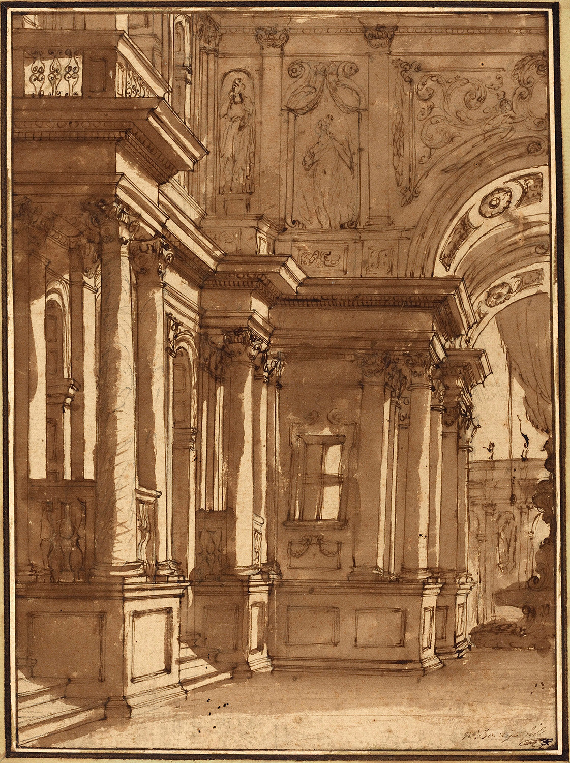 Interior of a Palace by Juste-Francois Boucher Art Print