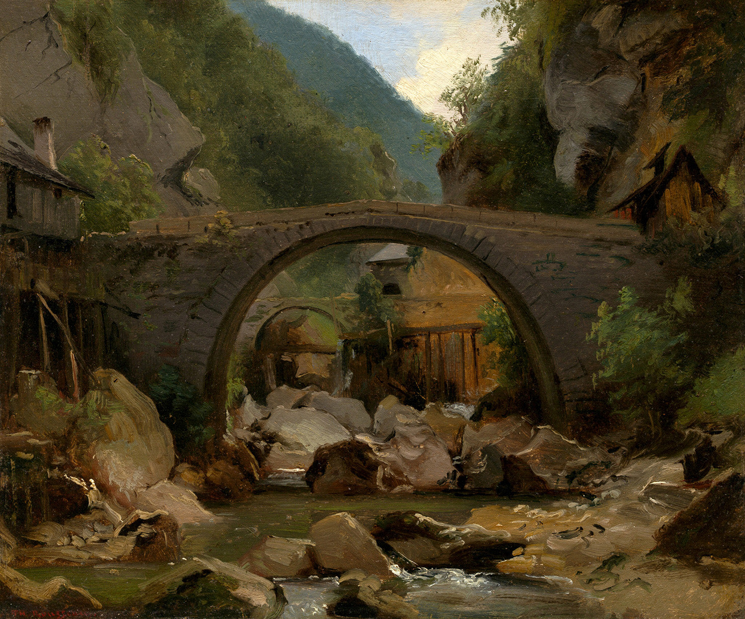 Mountain Stream in the Auvergne by Theodore Rousseau Art Print