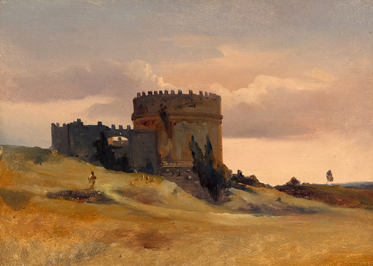 The Tomb of Caecilia Metella by Leon-Fran�ois-Antoine Fleury Art Print