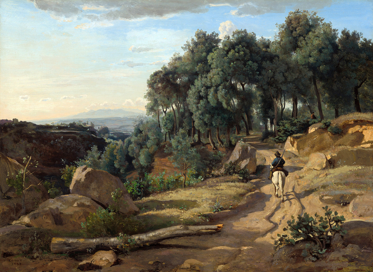 A View near Volterra by Jean-Baptiste-Camille Corot Art Print