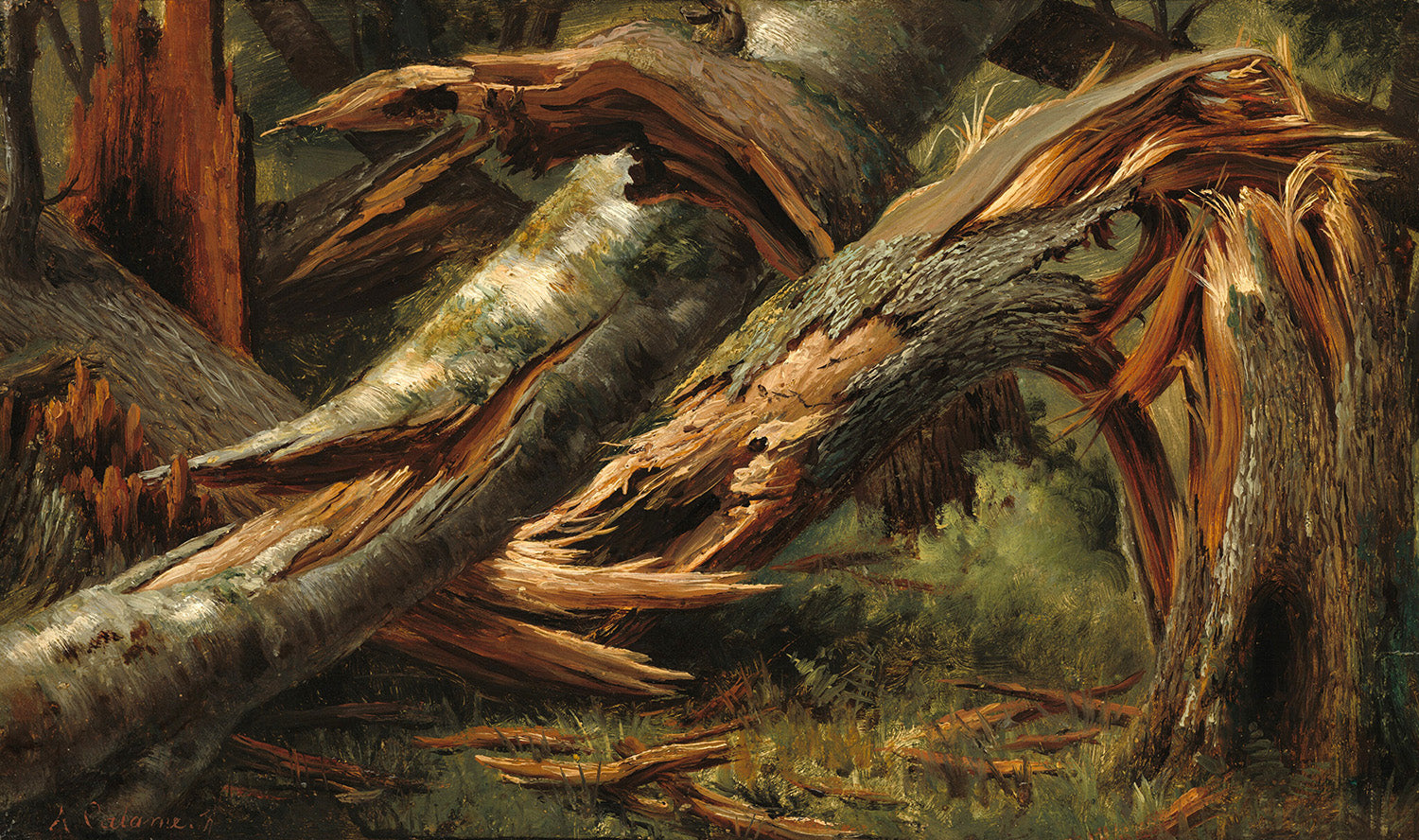 Fallen Tree by Alexandre Calame Art Print