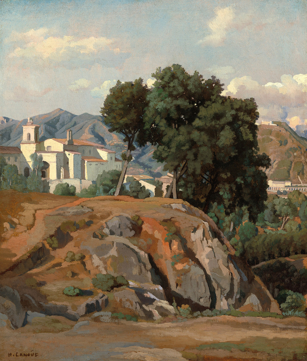 View of La Cava by Felix-Hippolyte Lanoue Art Print