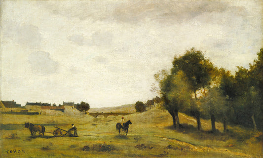 View near Epernon by Jean-Baptiste-Camille Corot Art Print