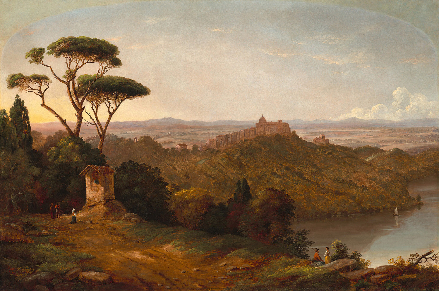 Castle Gondolfo, Lake Albano, Italy by Christopher Pearse Cranch Art Print