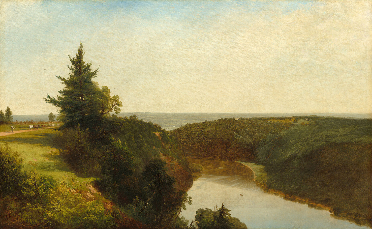 View on the Genesee near Mount Morris by John Frederick Kensett Art Print