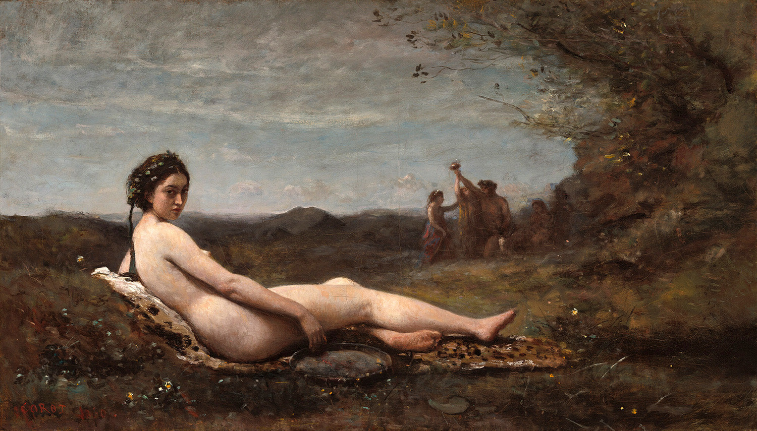 The Repose by Jean-Baptiste-Camille Corot Art Print