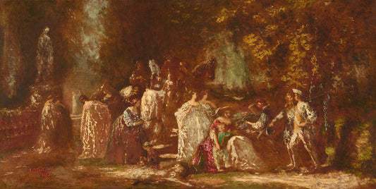 Return from the Hunt by Adolphe Monticelli Art Print