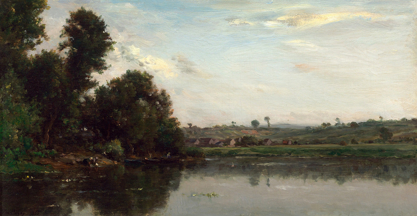 Washerwomen at the Oise River near Valmondois by Charles-Fran�ois Daubigny Art Print