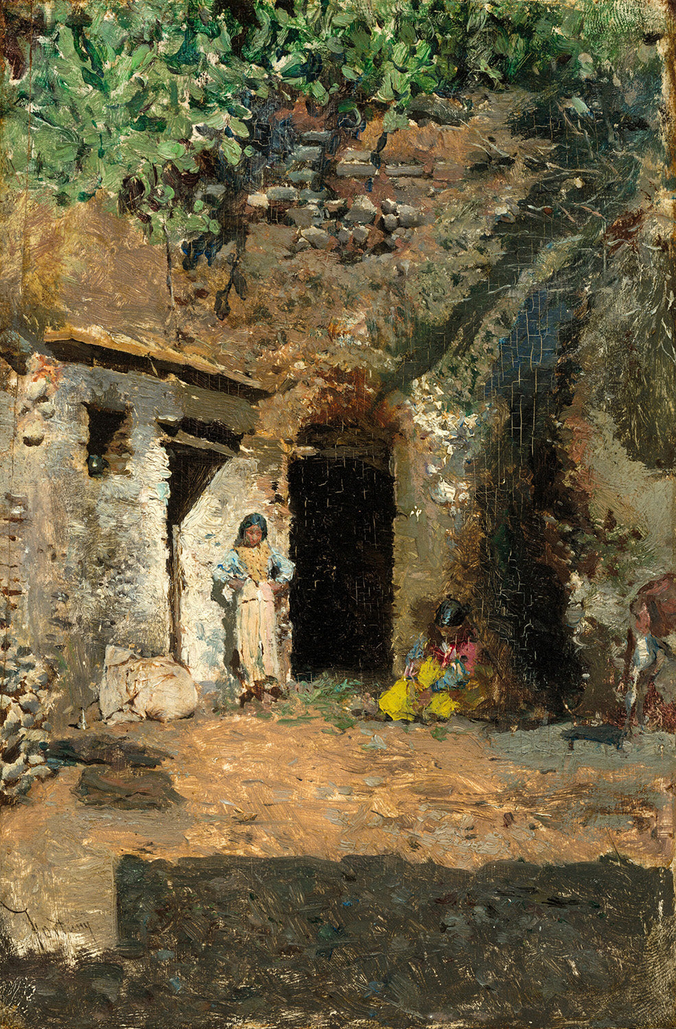 Roma Caves, Granada by Mariano Fortuny Marsal Art Print