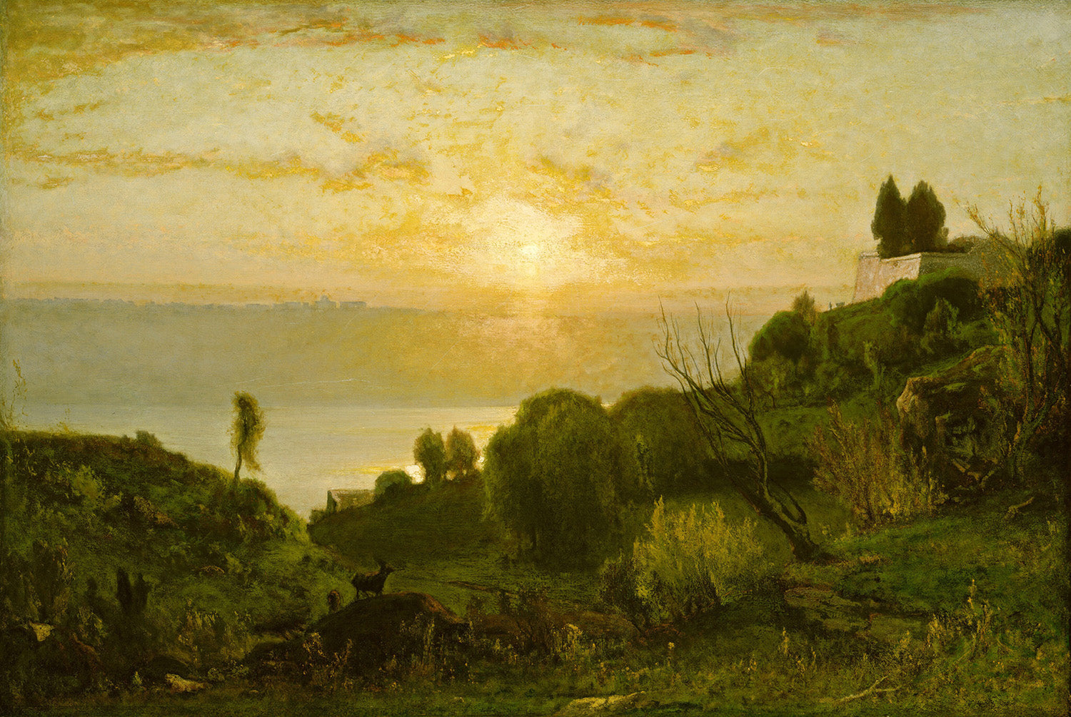 Lake Albano, Sunset by George Inness Art Print
