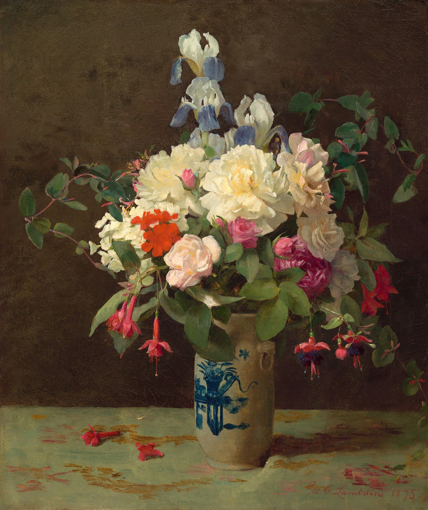 Vase of Flowers by George Cochran Lambdin Art Print