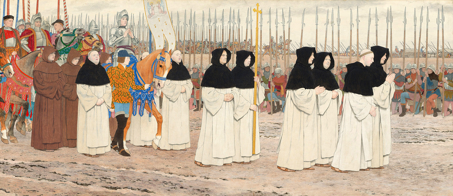 The Maid in Armor on Horseback (Joan of Arc series: III) by Louis Maurice Boutet de Monvel Art Print
