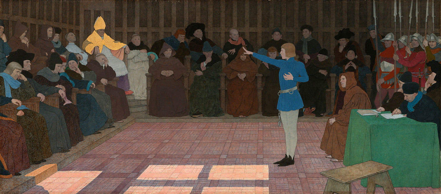 The Trial of Joan of Arc (Joan of Arc series: VI) by Louis Maurice Boutet de Monvel Art Print