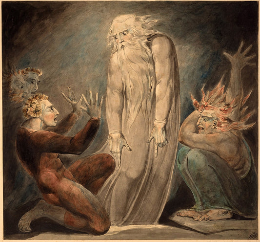 The Ghost of Samuel Appearing to Saul by William Blake Art Print
