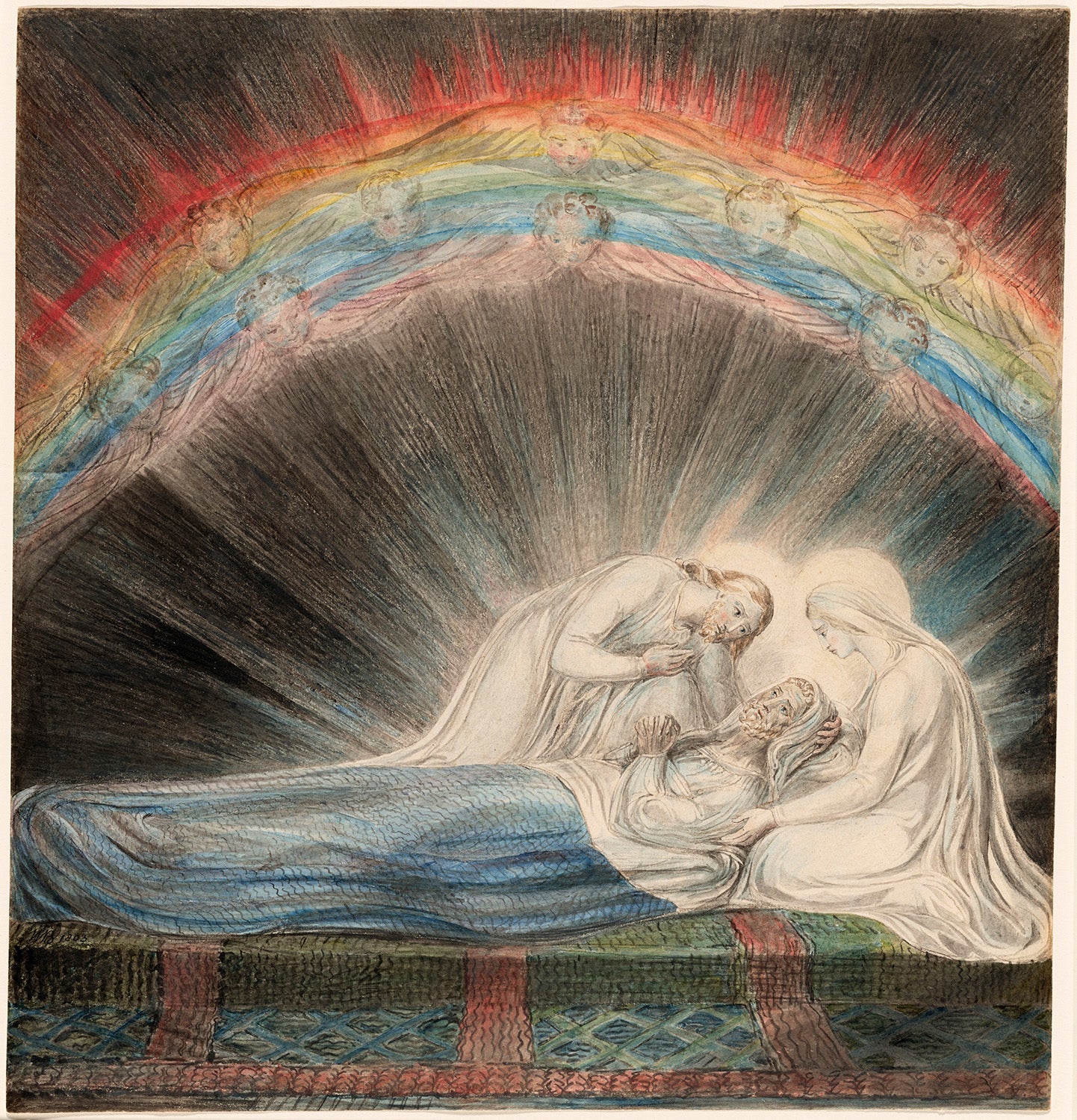 The Death of Saint Joseph by William Blake Art Print