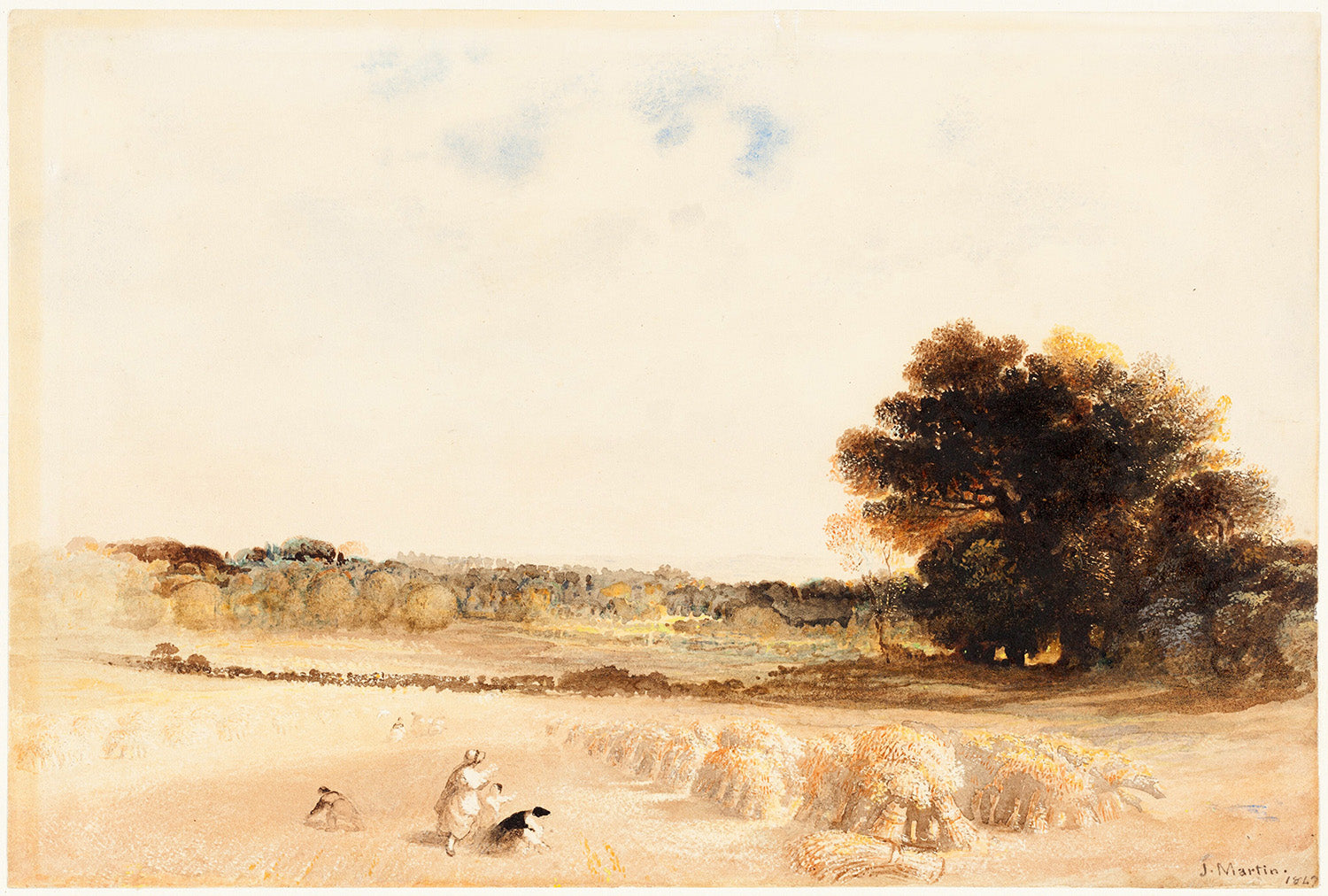 Gleaners in the Wheat Field by John Martin Art Print