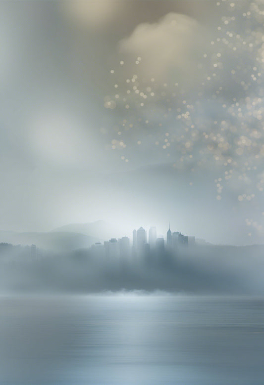 Foggy Metropolis Photograph Art Print