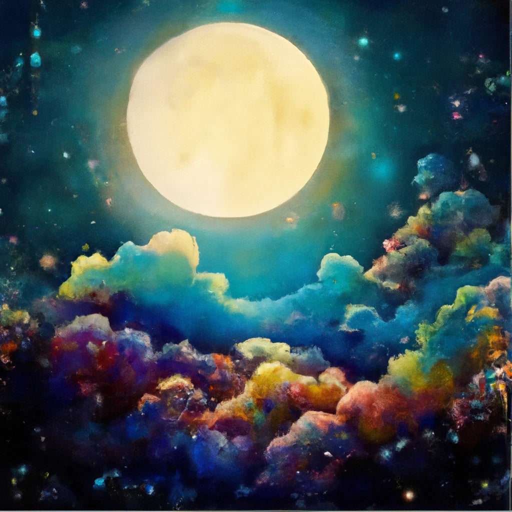 Rainbow by The Moonlight Digital Painting I Art Print