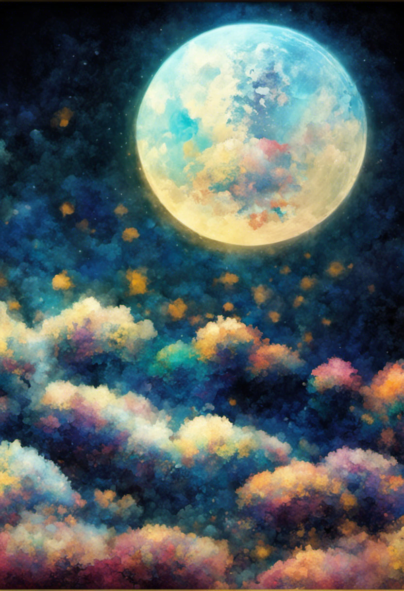 Rainbow by The Moonlight Digital Painting II Art Print