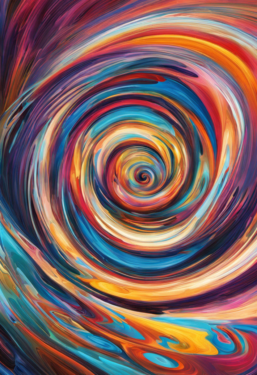 Abstract Color Swirl Digital Painting Art Print