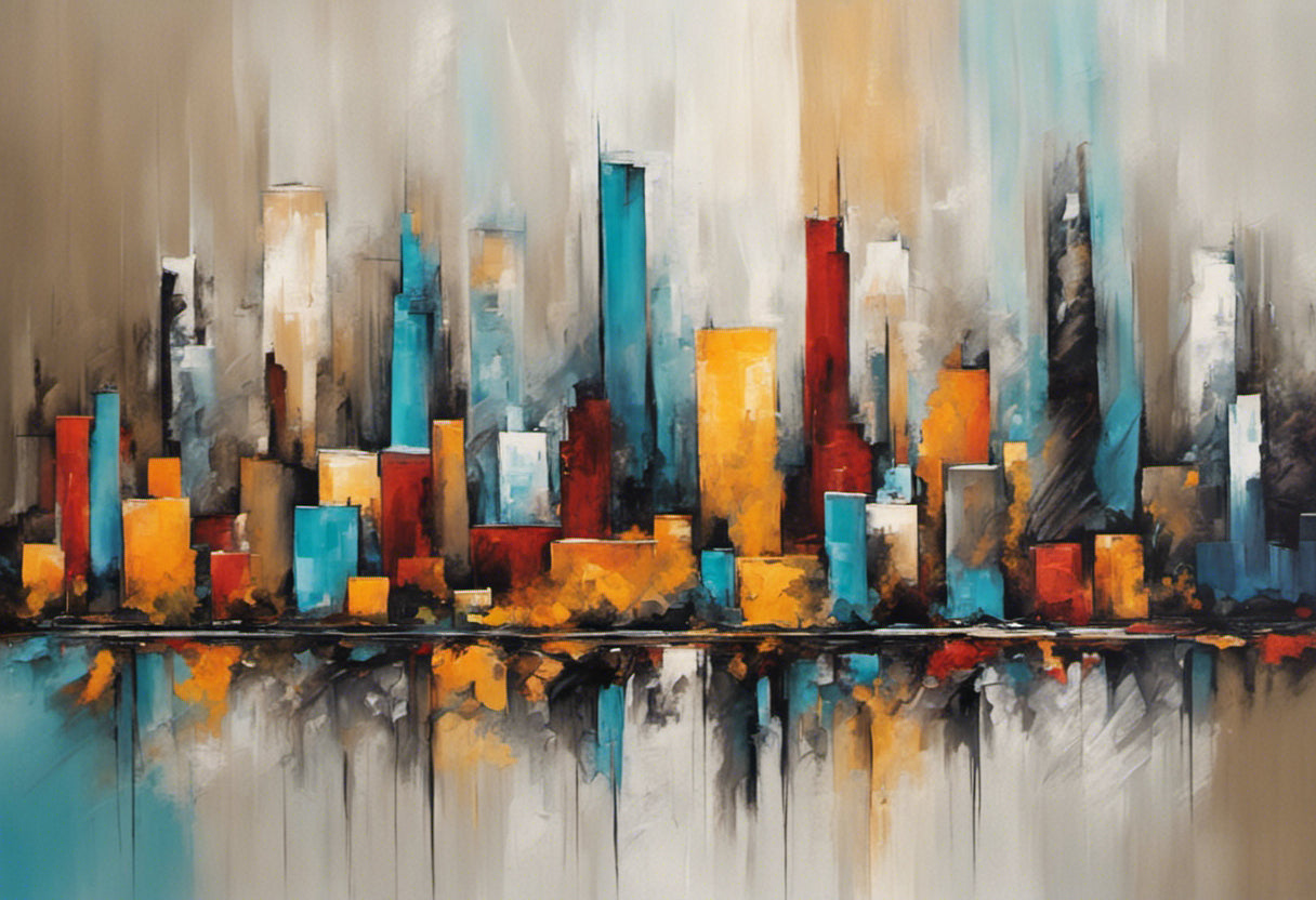 Abstract Cityscape I Oil Painting Art Print