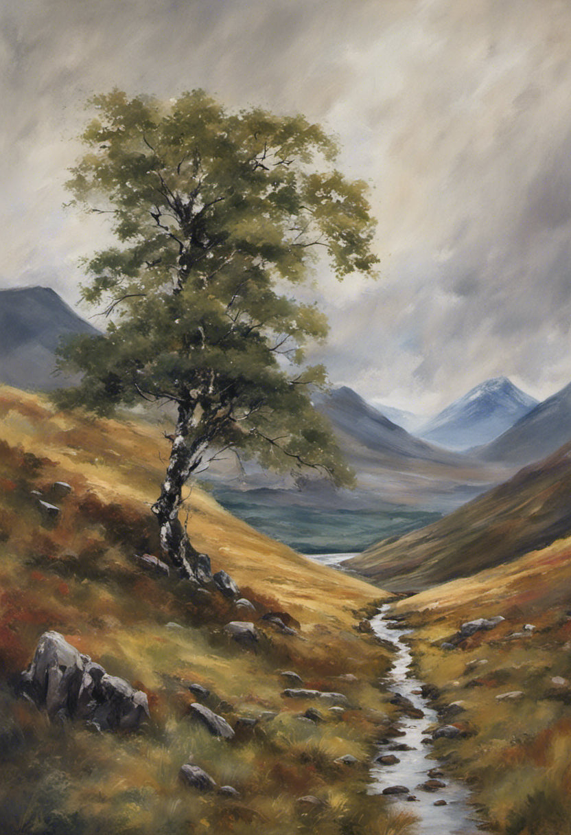 Scottish Highlands Painting IV Art Print