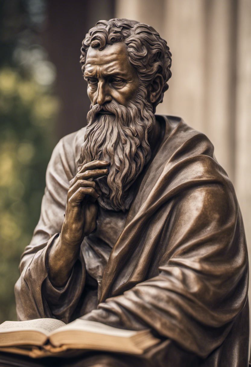 Bronze Statue of A Philosopher Photograph Art Print
