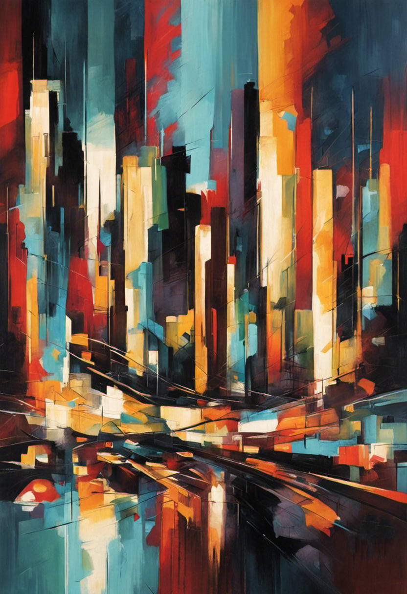 Abstract Cityscape IV Oil Painting Art Print