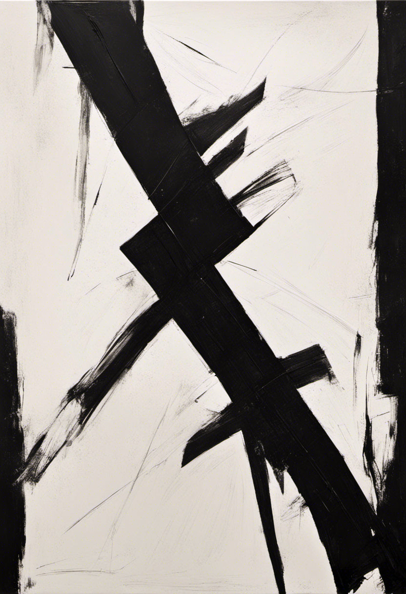 Franz Kline Style Abstract Painting IV Art Print