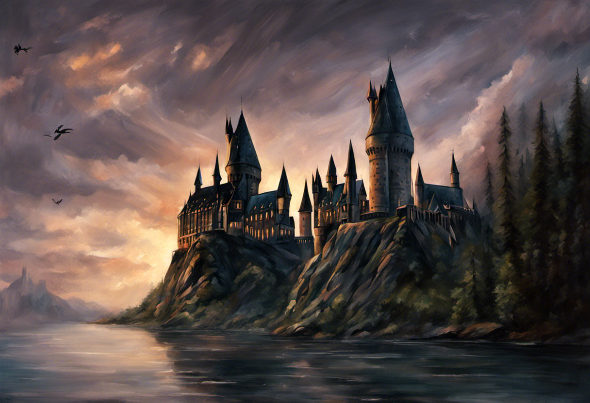 Wizarding World Castle Acrylic Painting Art Print
