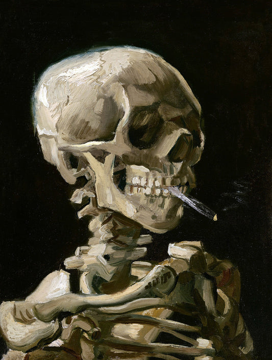 Head of a Skeleton with A Burning Cigarette by Vincent van Gogh Art Print