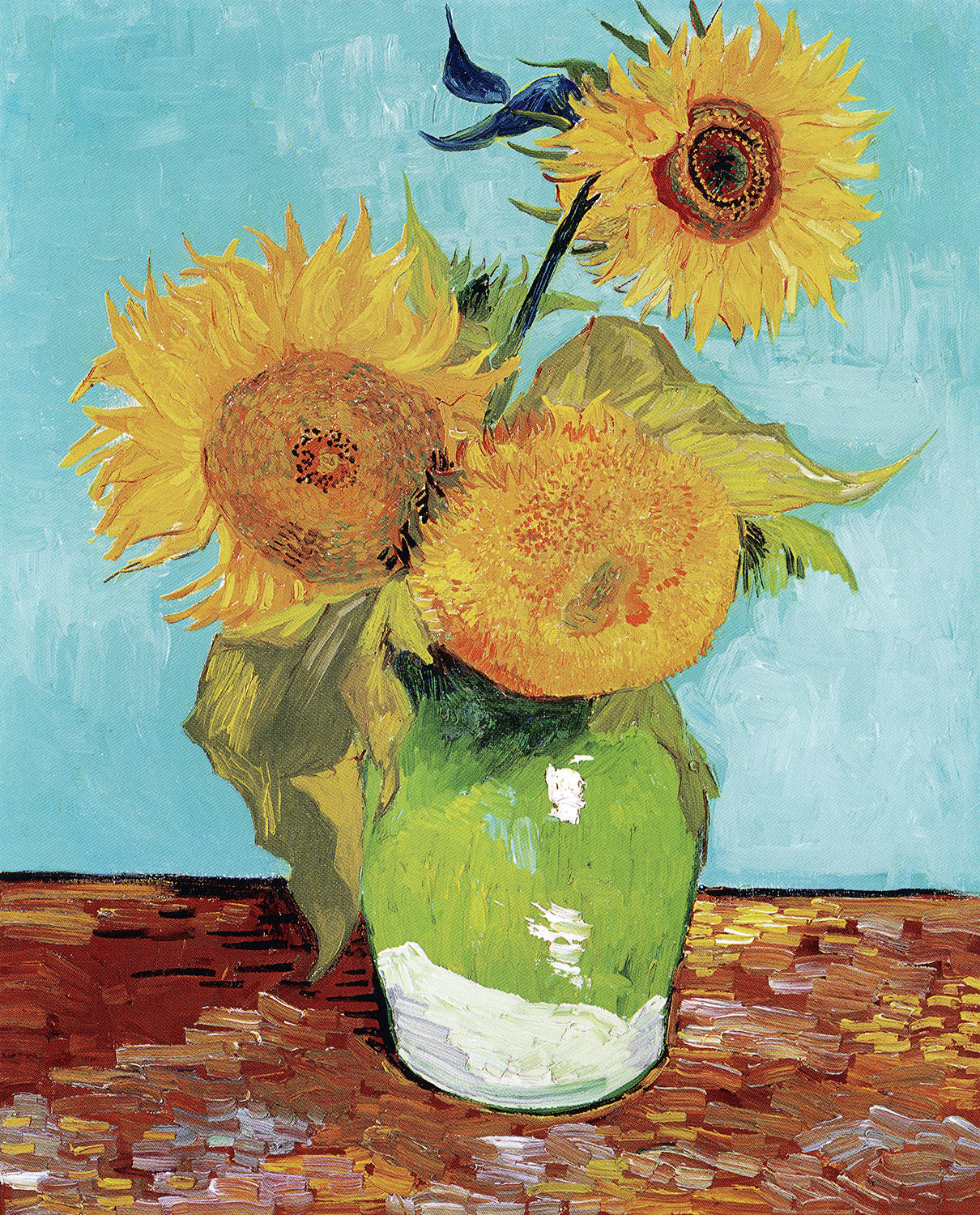 Vase with Three Sunflowers by Vincent van Gogh Art Print
