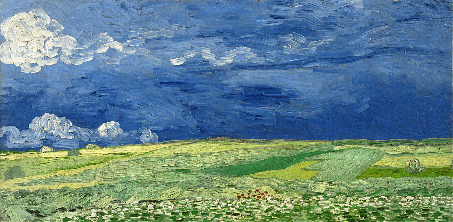 Wheatfield Under Thunderclouds by Vincent van Gogh Art Print
