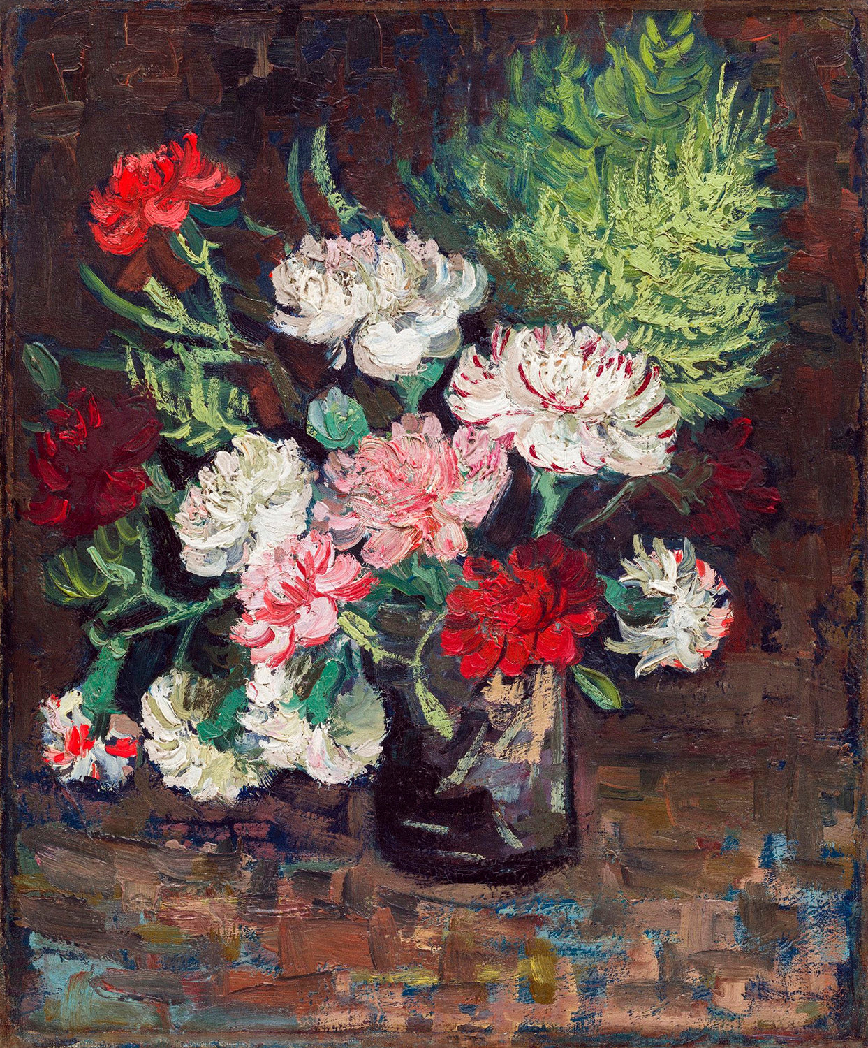 Vase with Carnations by Vincent van Gogh Art Print