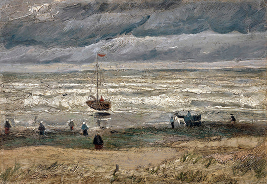 Beach at Scheveningen in Stormy Weather by Vincent van Gogh Art Print