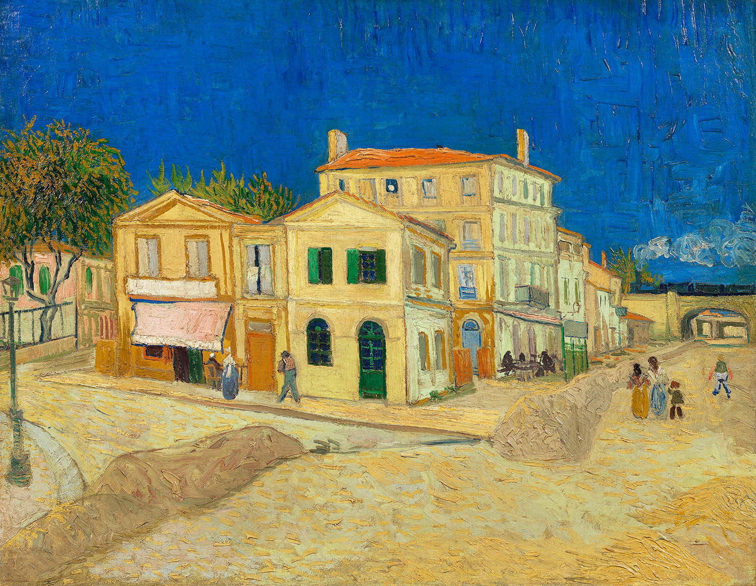 The yellow house by Vincent van Gogh Art Print