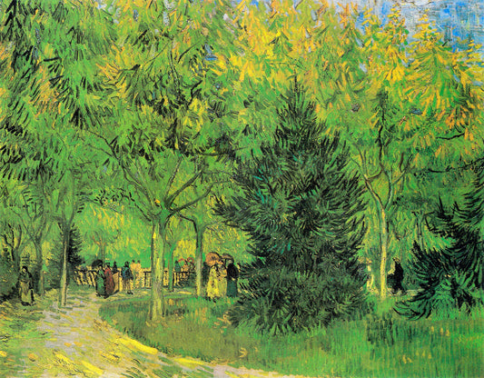 Path in the Park of Arles with Walkers by Vincent van Gogh Art Print