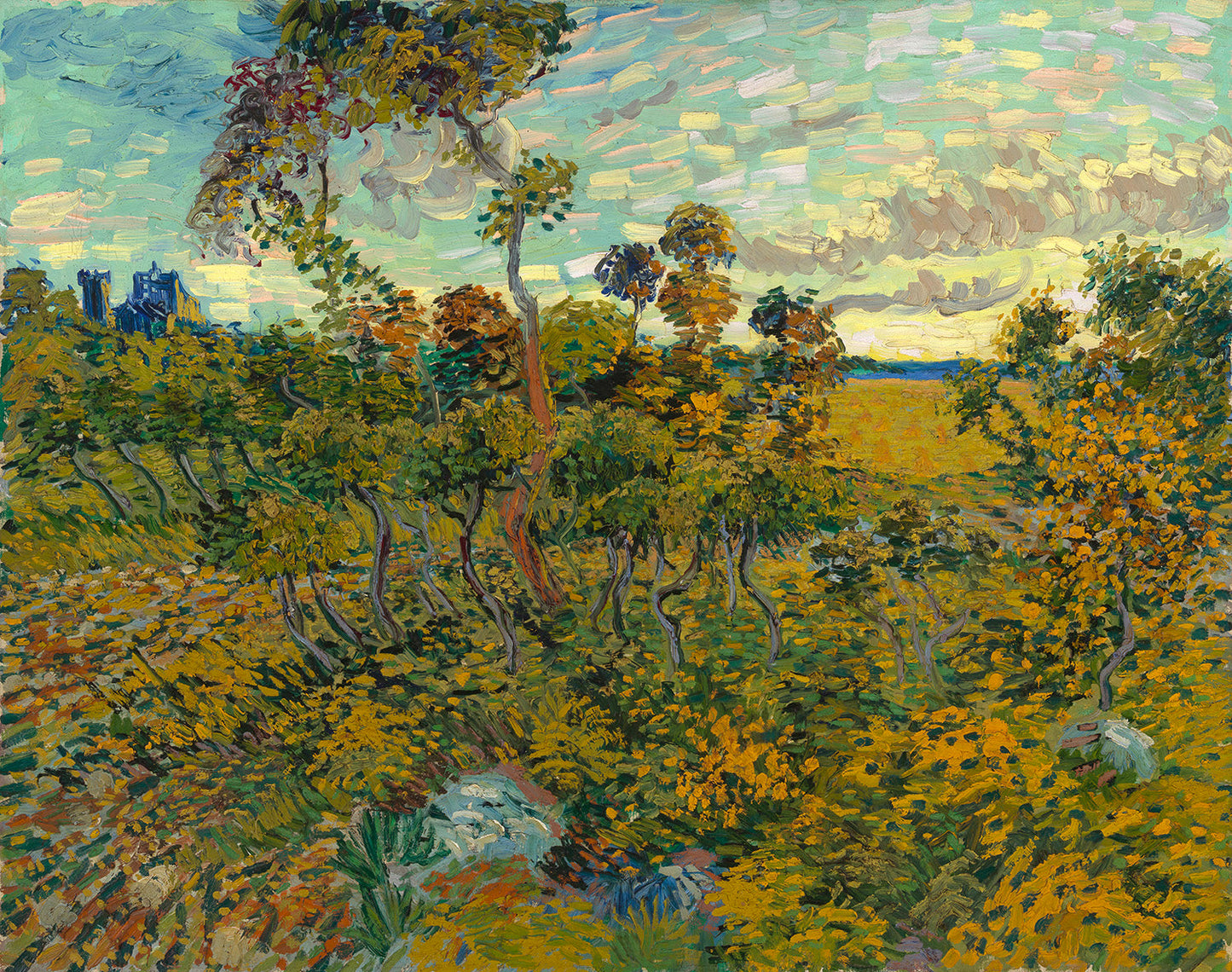 Sunset at Montmajour by Vincent van Gogh Art Print