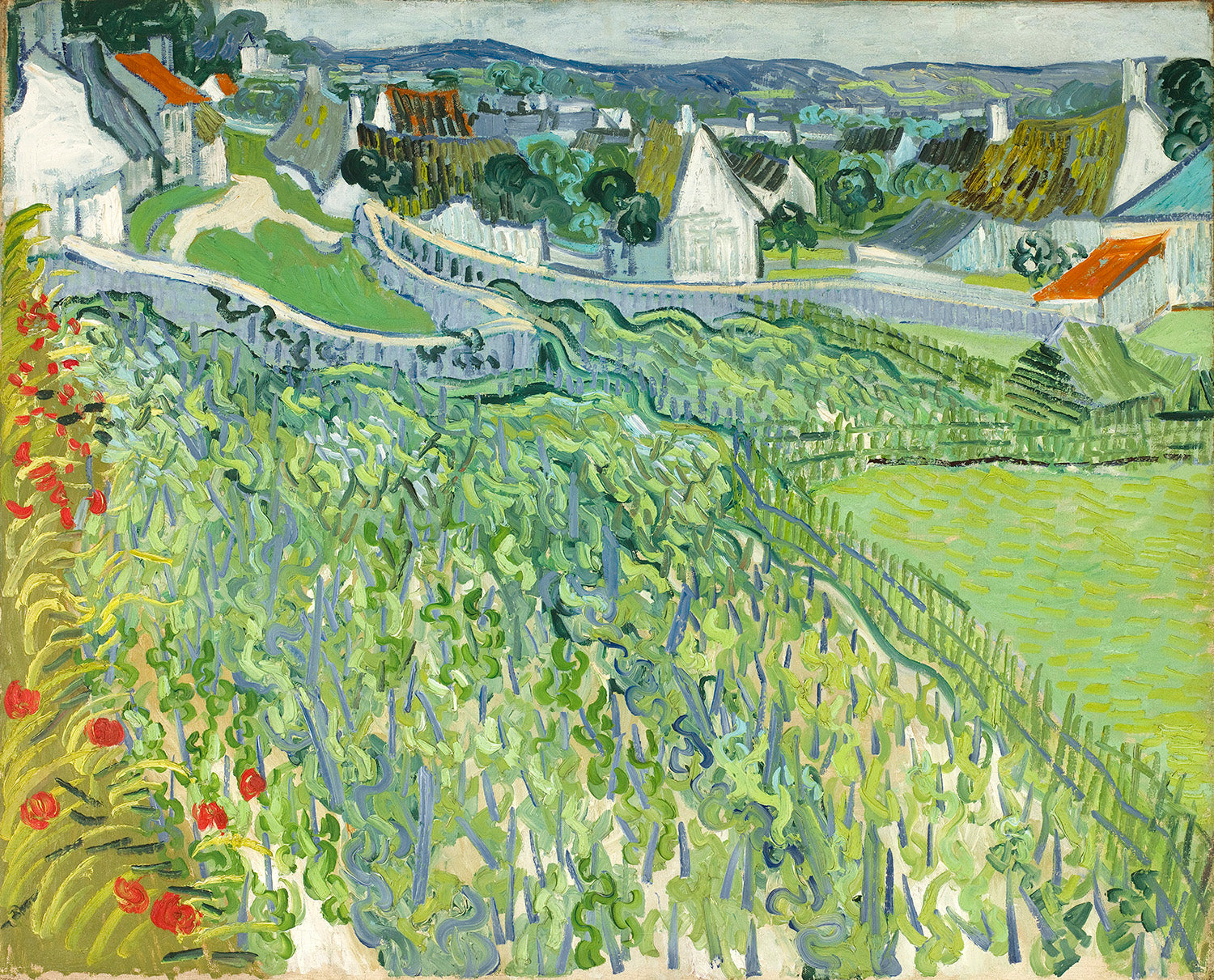 Vineyards at Auvers by Vincent van Gogh Art Print