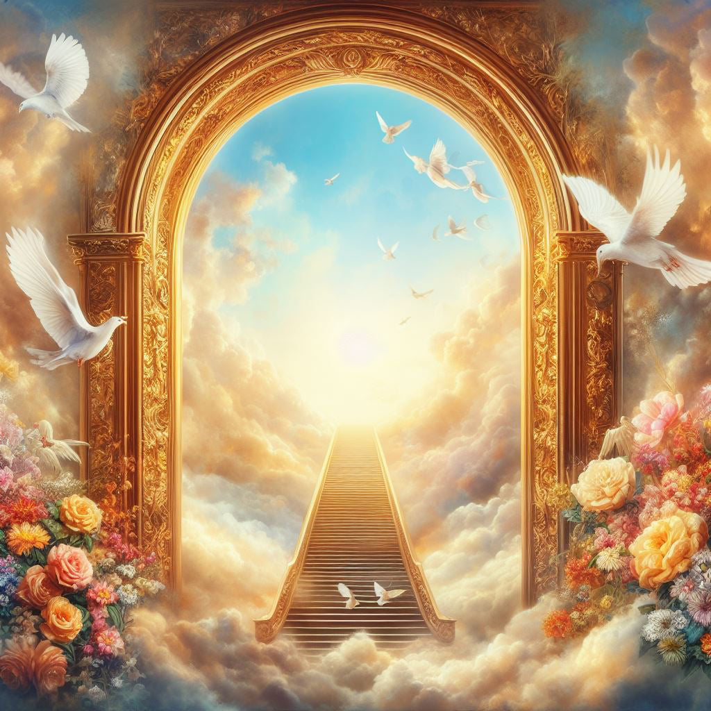 The Gate to Heaven Digital Painting Art Print
