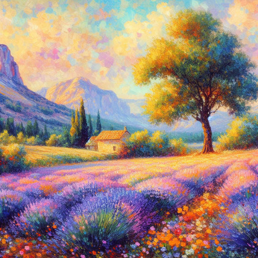 South of France Pastel Painting Art Print
