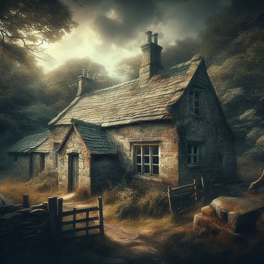 Abandoned Stone Cottage Digital Painting Art Print