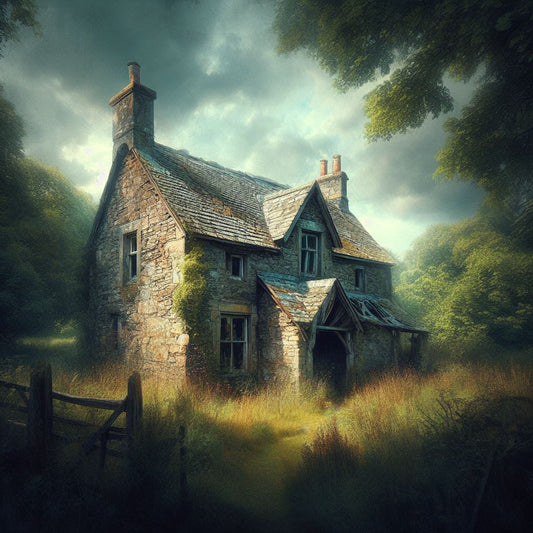 Abandoned House Digital Painting Art Print